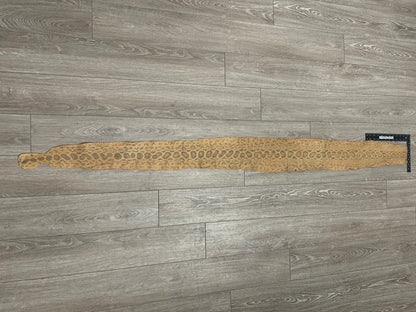 Brown Natural Tan Anaconda Snake skin Leather real hide python boa rattle 386