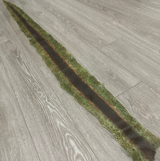 Green Natural Genuine Anaconda Snakeskin Leather real hide snake skin python 312