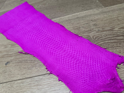 Pink Genuine Python Piece Snakeskin Leather real hide snake skin Ratle Boa 391