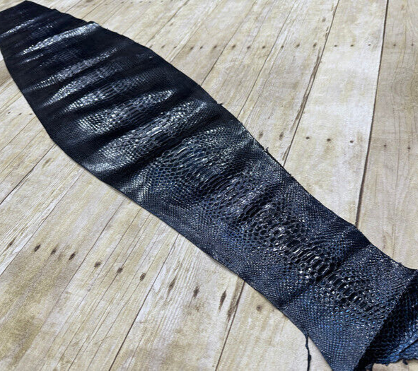 Candy Blue Genuine Python Snake Leather real hide snake skin Rattle 105