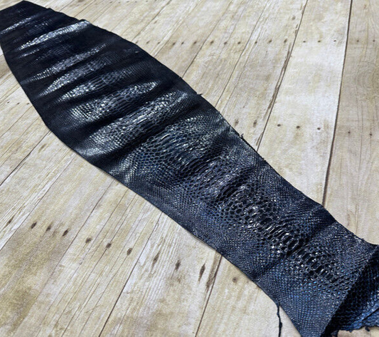 Candy Blue Genuine Python Snake Leather real hide snake skin Rattle 105