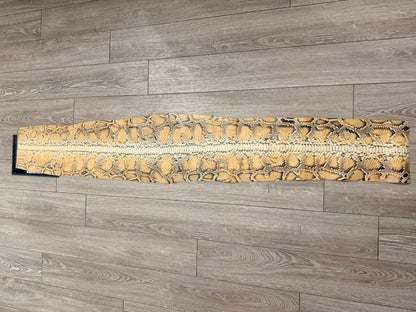 Honey Natural Pattern Glossy Genuine Burmese Python Snake Leather 207 product photo 2