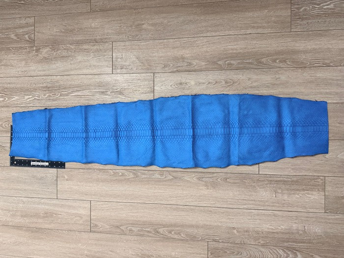 Turquoise Blue Genuine Reticulated Python Snake Leather Matte 431 product photo 2