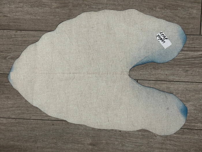 Blue Spotted Matte Genuine Leaf Leather LEAFBLUE product photo 4