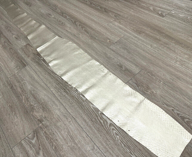 Silver Genuine Anaconda Leather real hide snake skin python boa rattle 282