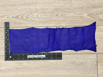 Royal Blue Satin Genuine Python Leather PYTR532 product photo 2