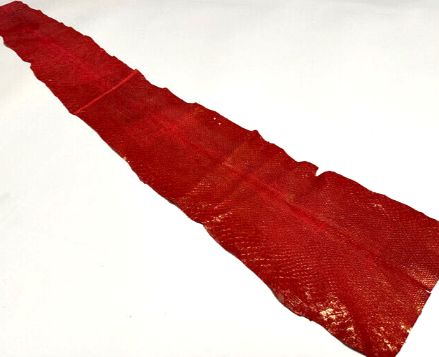 Red Gold Genuine Anaconda Snakeskin Leather real hide snake skin python boa 165