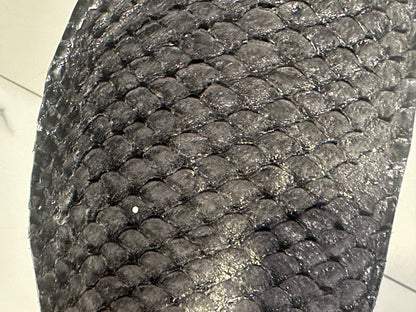 Grey Tilapia Hide Genuine gray Fish Leather Skin Suede Salmon Glossy Pirarucu 35
