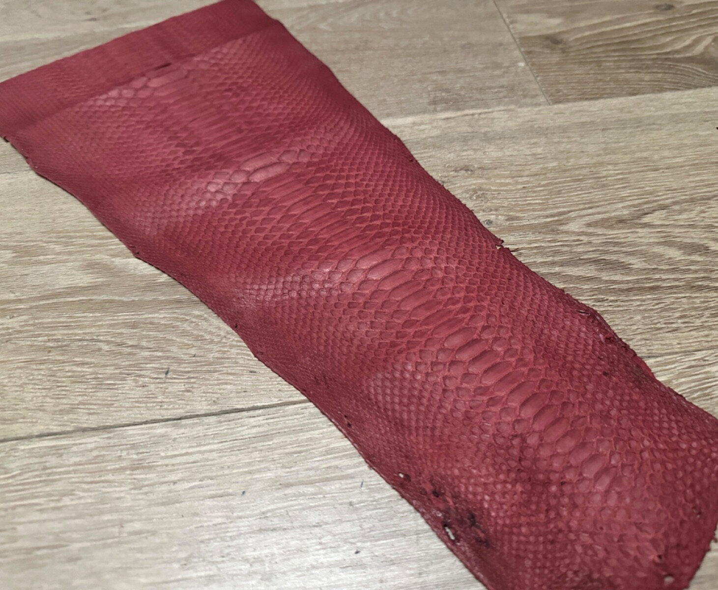 Red Matte Genuine Python Leather Belly 403 product photo 1