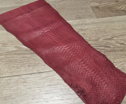 Red Matte Genuine Python Leather Belly 403 product photo 1