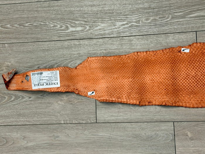 Mahogany Natural Pattern Glossy Genuine Anaconda Snake Leather 547 product photo 5