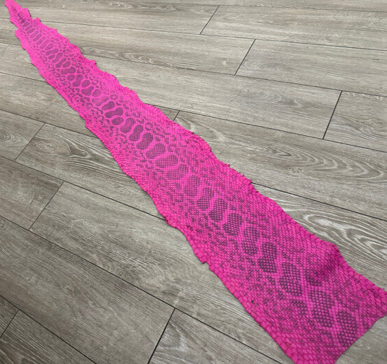 Pink Natural Genuine Anaconda Snakeskin Leather real hide snake skin python 208