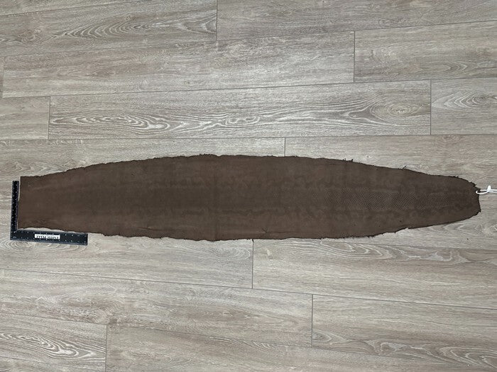 Brown Genuine Karung Elephant trunk Snake Hide Taxidermy leather Skin Rattle 506