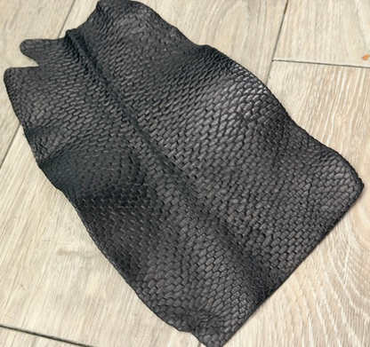 Genuine Beaver Tail Leather - Black Stained Satin WYSIWYG 200 product photo 1