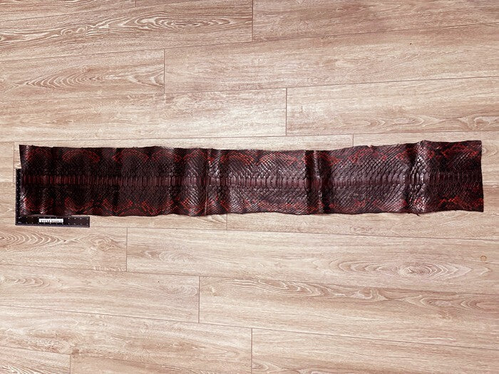 Mahogany big Genuine Python Snakeskin Leather real hide snake skin Boa 293