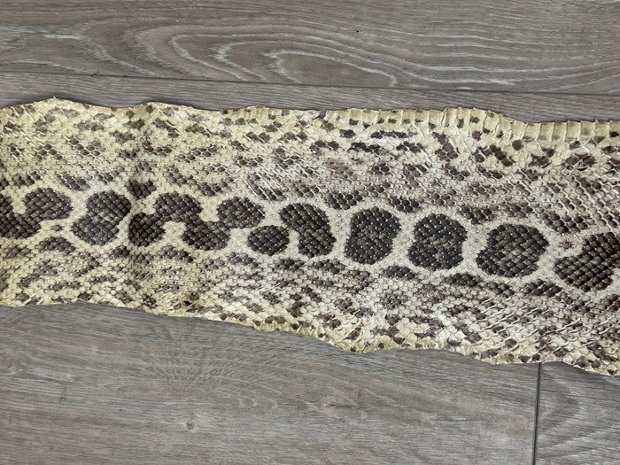 Ivory Natural Tan Anaconda Snake skin Leather real hide python boa rattle 303