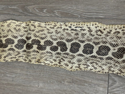 Ivory Natural Tan Anaconda Snake skin Leather real hide python boa rattle 303
