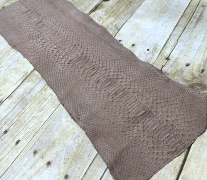 Saddle Tan Genuine Python remnant Snakeskin Leather real hide snake skin Boa 248