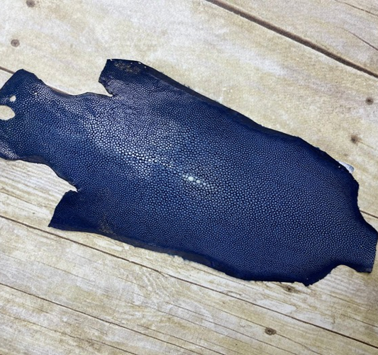 Blue Sanded Genuine Stingray Leather RAY946 product photo 1