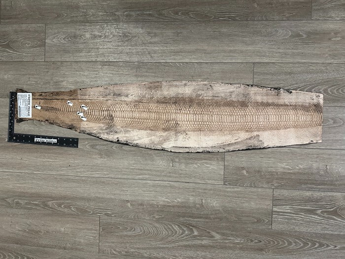 TAN Genuine Python Snakeskin Leather real hide snake skin Rattle Boa 151