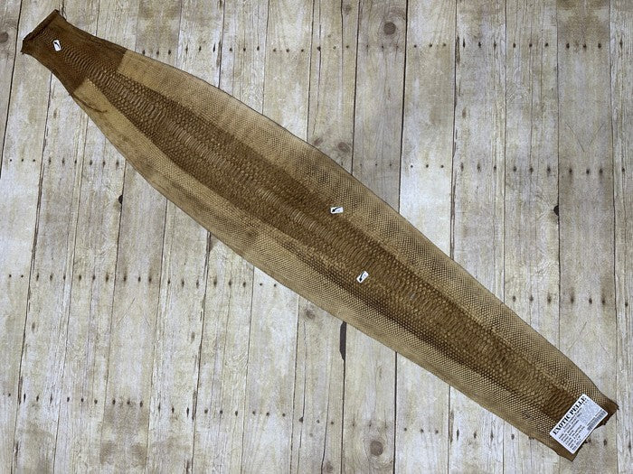 Brown Tan Genuine Python Snakeskin Leather real hide snake skin Rattle 107