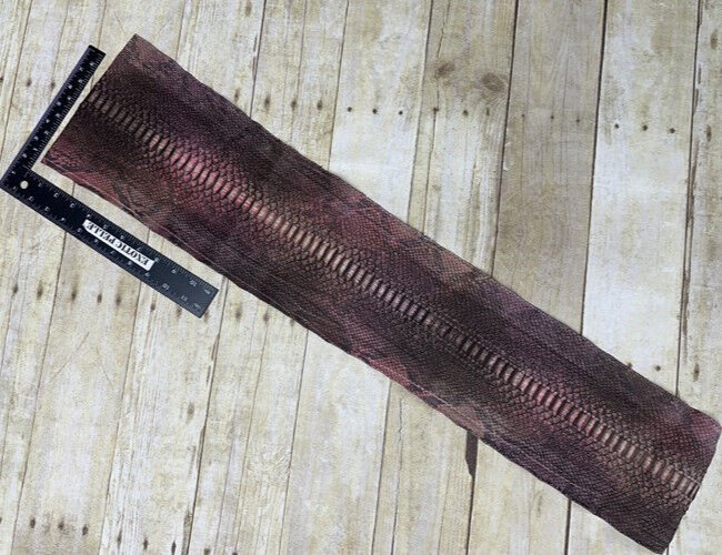 Genuine Multicolor Python Suede Nubuck Genuine Leather real hide snake skin 255