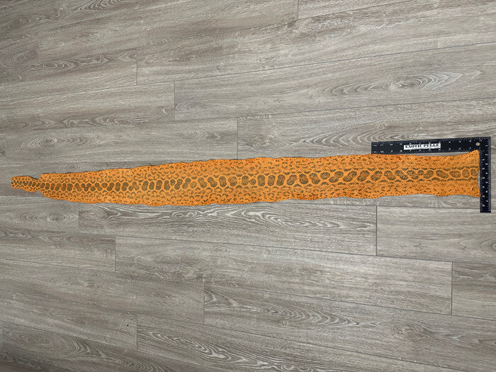 Tangerine Genuine Anaconda Snakeskin Leather real hide snake skin python boa 256