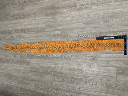 Tangerine Genuine Anaconda Snakeskin Leather real hide snake skin python boa 256