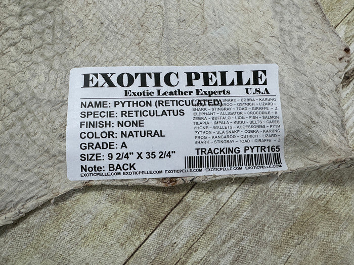 Natural Genuine Python Snakeskin Leather real hide snake skin remnant Rattle 165