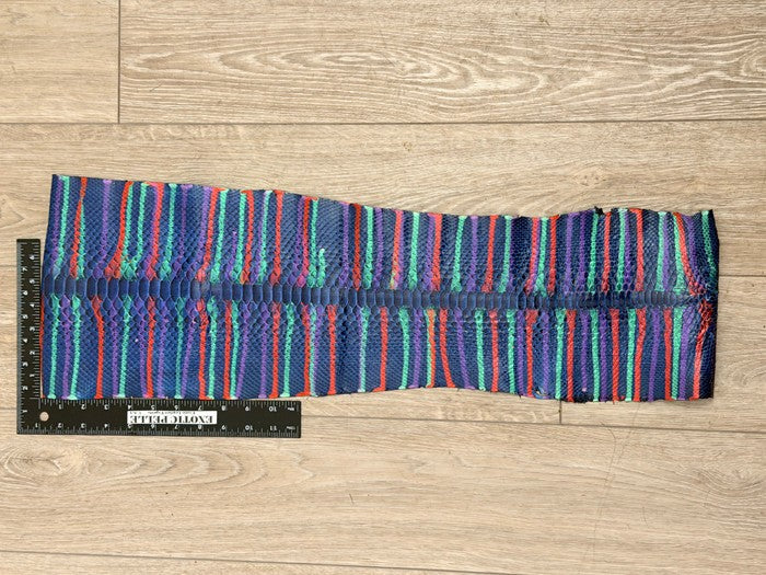 Multicolor Genuine Python Snakeskin Leather real hide snake skin piece Rattle 43