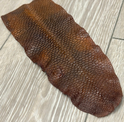 Genuine Beaver Tail Leather - Brown Marbled Satin WYSIWYG 202 product photo 1