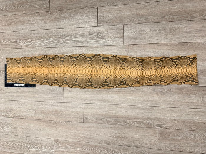 Genuine Reticulated Python Leather - D Tan with Natural Pattern Matte Belly Cut WYSIWYG 650 product photo 2