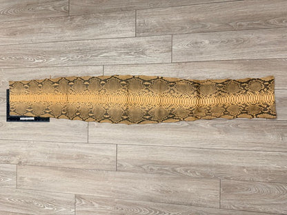 Genuine Reticulated Python Leather - D Tan with Natural Pattern Matte Belly Cut WYSIWYG 650 product photo 2