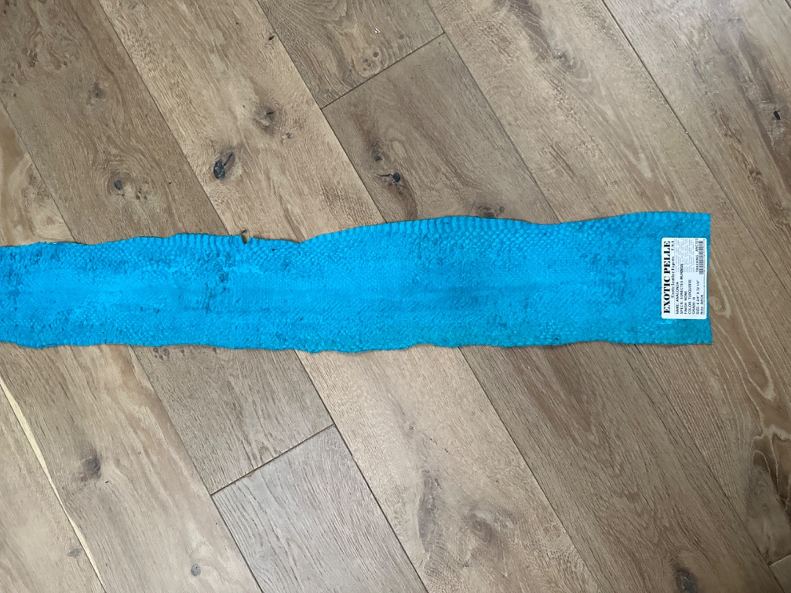 Turquoise Natural Genuine Anaconda Leather real hide snake skin python Boa 123
