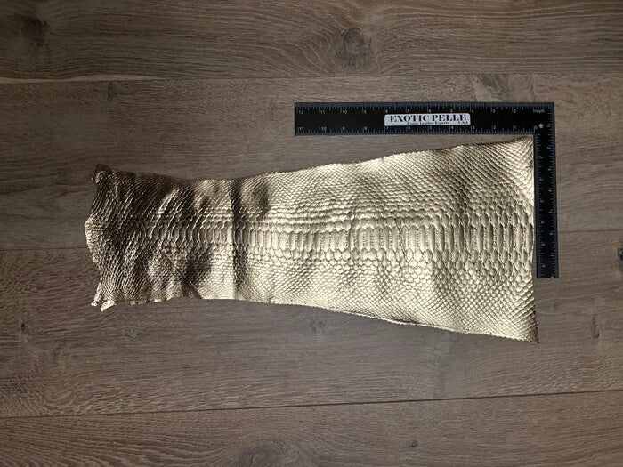 Gold Piece Genuine Python Snakeskin Leather real hide snake skin Rattle 369