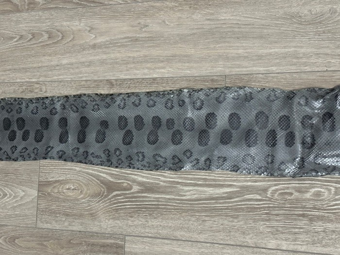 Gray Gray Natural Pattern Glossy Genuine Anaconda Leather ANC289 product photo 3