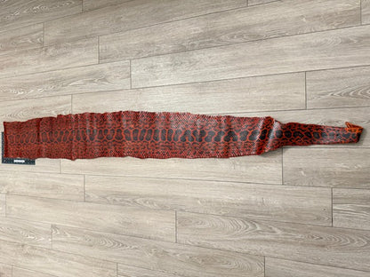 Mahogany Natural Pattern Glossy Genuine Anaconda Snake Leather 547 product photo 2