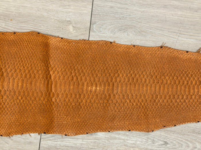 Copper Satin Genuine Short-Tail Python Snake Leather 180 product photo 3