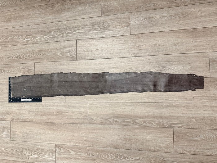 Taupe Gray Gray Brown Glossy Genuine Anaconda Snake Leather 505 product photo 2
