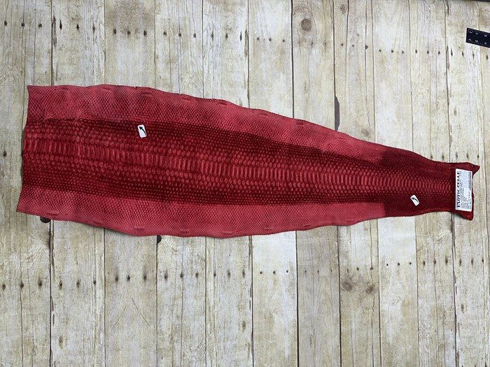 Red Satin Genuine Python Leather Belly 121 product photo 2