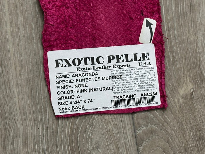 Pink Natural Pattern Genuine Anaconda Snake Leather 264 product photo 9