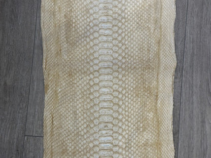 XXL Honey - Natural Pattern Satin Genuine Python Leather PYTR317 product photo 7