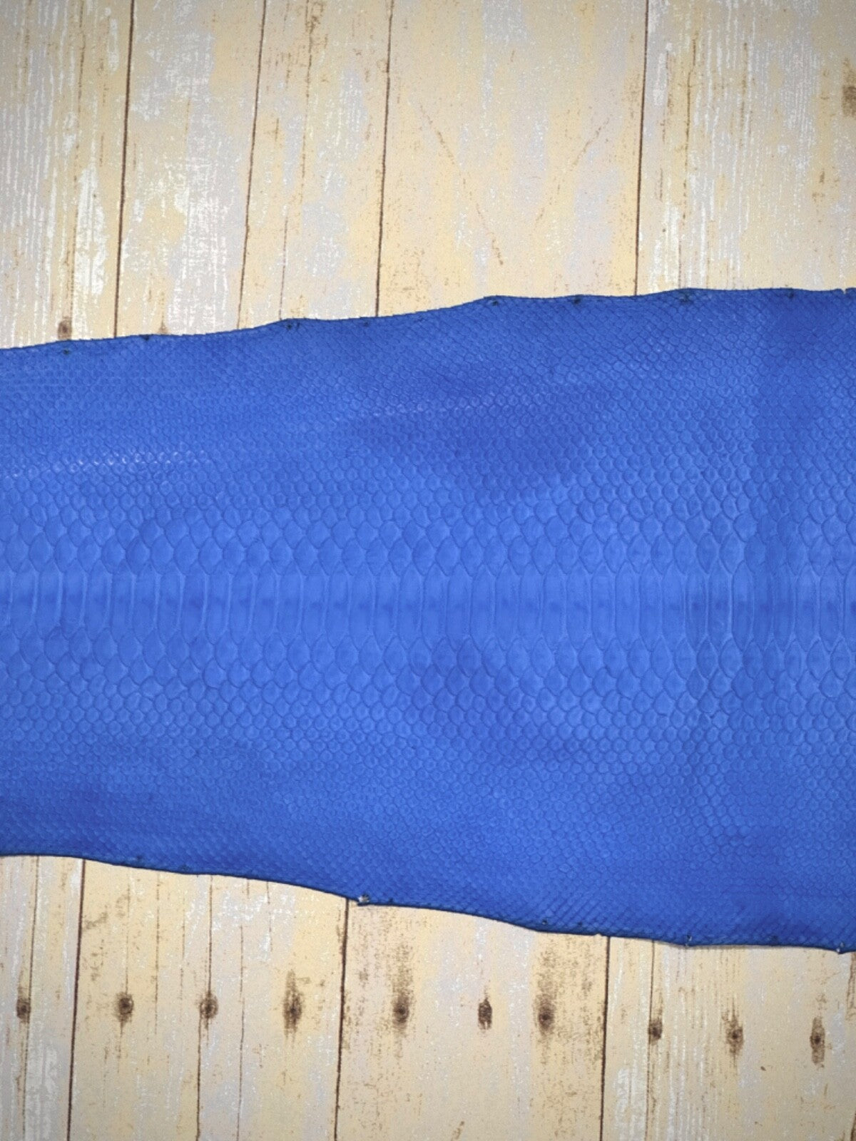 Blue XL Genuine Python Snakeskin Leather real hide snake skin Rattle Boa 308