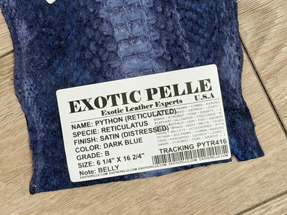 Misc Blue Satin Genuine Python Leather product photo 4