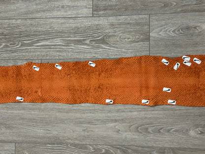 Orange Genuine Anaconda Leather real hide snake skin python boa Rattle 262