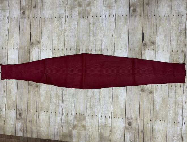 Red Big Genuine Python Leather wine real hide snake skin Rattle Jumbo Boa 317