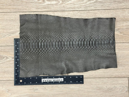 Gray Satin Genuine Reticulated Python Snake Leather 451 product photo 2