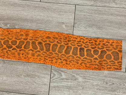 Orange Natural Pattern Genuine Anaconda Snake Leather 459 product photo 3