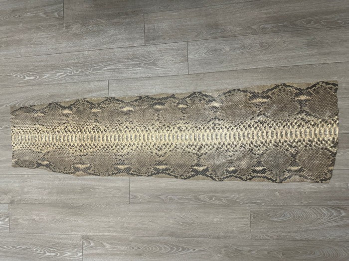 XXL Honey - Natural Pattern Satin Genuine Python Leather PYTR317 product photo 3