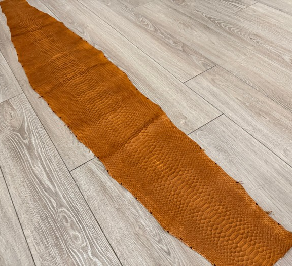 Copper Satin Genuine Short-Tail Python Snake Leather 180 product photo 1